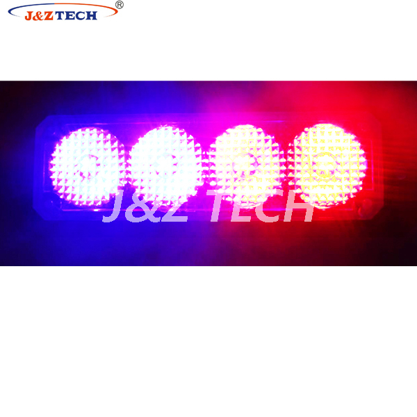 TIR 4 bombillas led de advertencia de montaje en la superficie del cabezal de la luz del coche de la luz estroboscópica