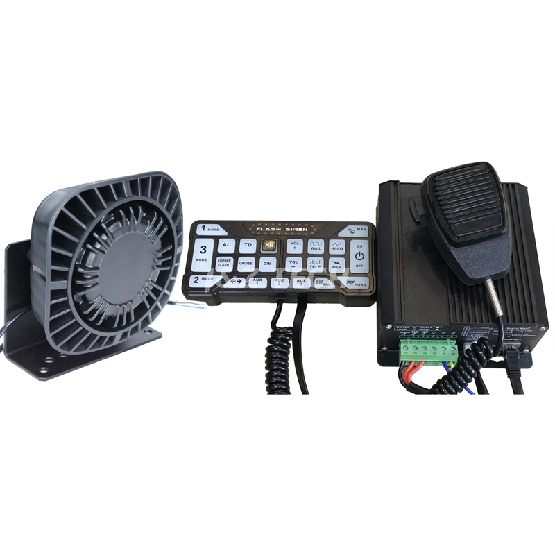 Barras de luces LED de advertencia de tamaño completo con altavoz y nueva sirena y controlador CJB711DK