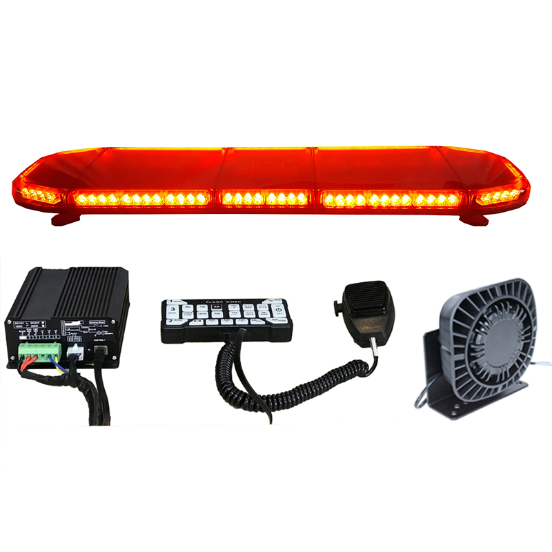 Barras de luces LED de advertencia de tamaño completo con altavoz y nueva sirena y controlador CJB711DK