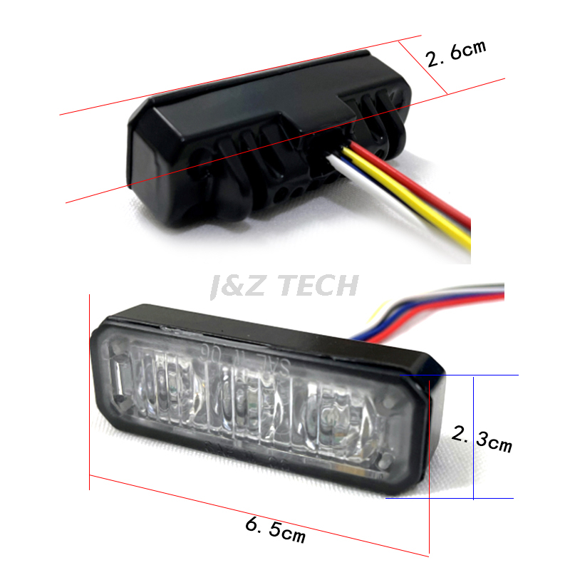 tamaño de luz estroboscópica led