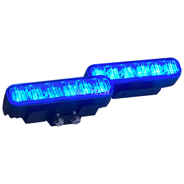 Luz estroboscópica LED azul ION, nuevo diseño, impermeable, rejilla para vehículo, motocicleta, advertencia, accesorio de luz para coche