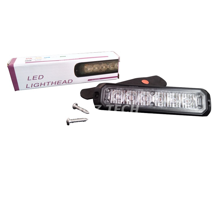 12-24V 6 LEDs Luz estroboscópica LED de aluminio