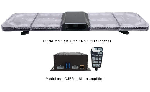 Barra de luces de emergencia certificada ECE R65 con altavoz y sirena 