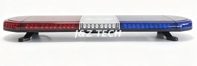Barras de luces de tamaño completo de polcie rojo azul con altavoz