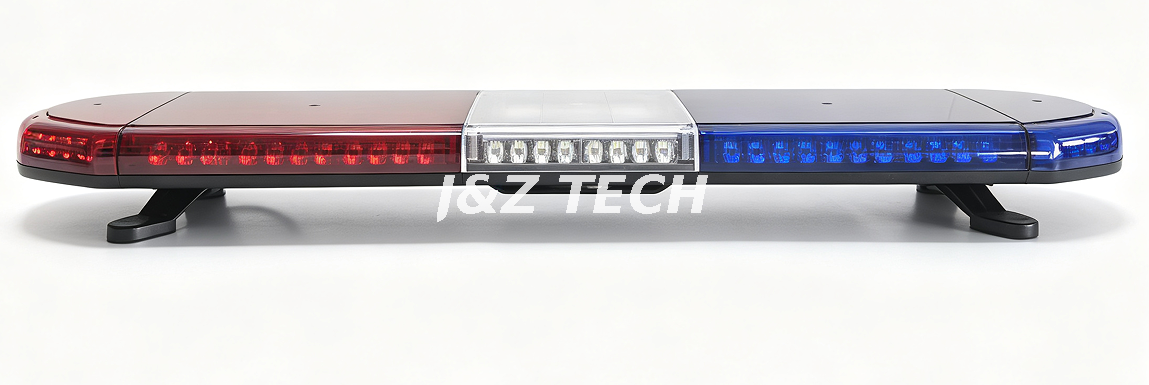 Barras de luces de tamaño completo de polcie rojo azul con altavoz