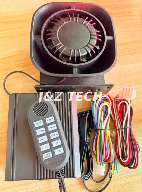 Sistema de sirena para vehículos de emergencia multitono de 100 W y 12 V con micrófono y altavoz de mano