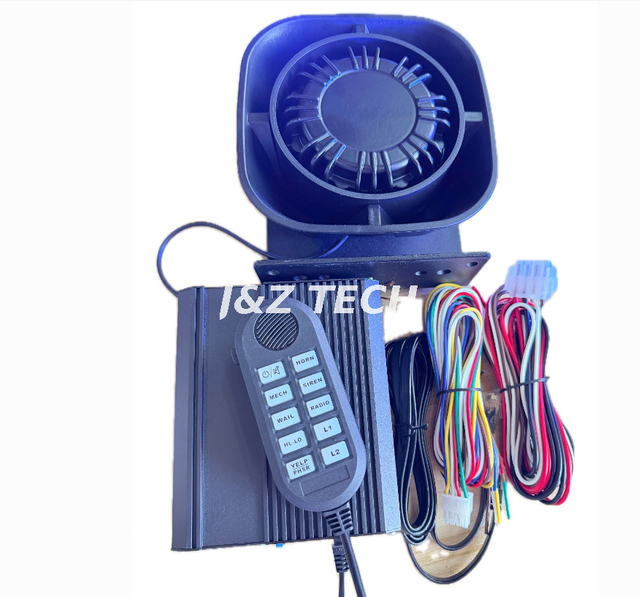 Sistema de sirena para vehículos de emergencia multitono de 100 W y 12 V con micrófono y altavoz de mano