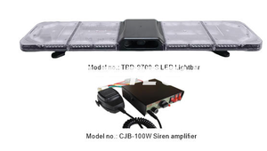Barra de luces de emergencia certificada ECE R65 con altavoz y sirena 