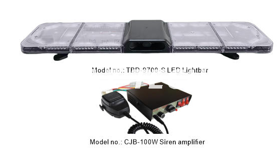 Barra de luces de emergencia certificada ECE R65 con altavoz y sirena 