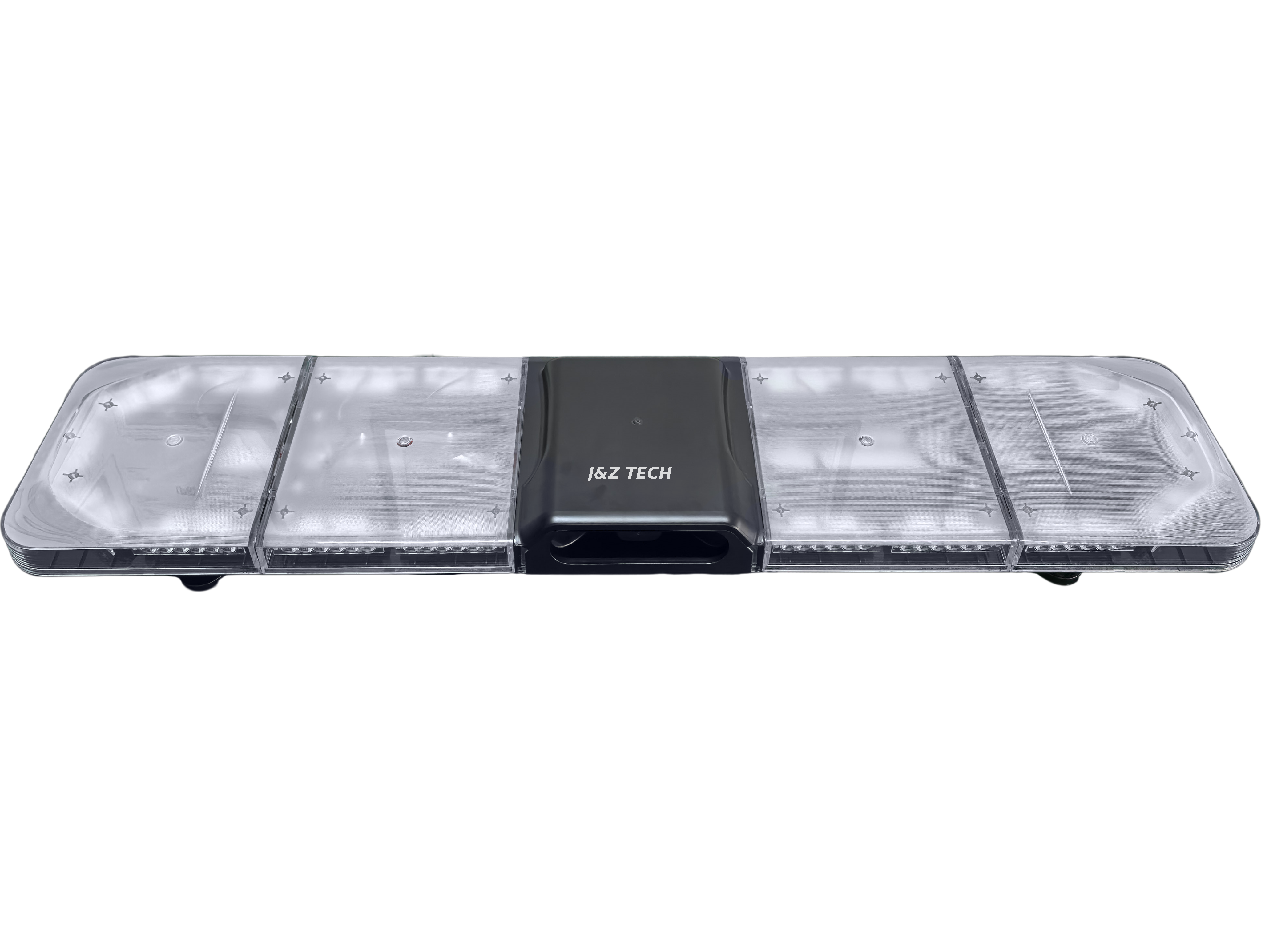 Sistema de advertencia de vehículos de emergencia integrado inteligente de fábrica Barra de luces LED de fila larga de 47 pulgadas con altavoz incorporado y sirena de automóvil