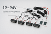 Kit de luces de advertencia para vehículos de 12 a 24 V con soportes de montaje individuales